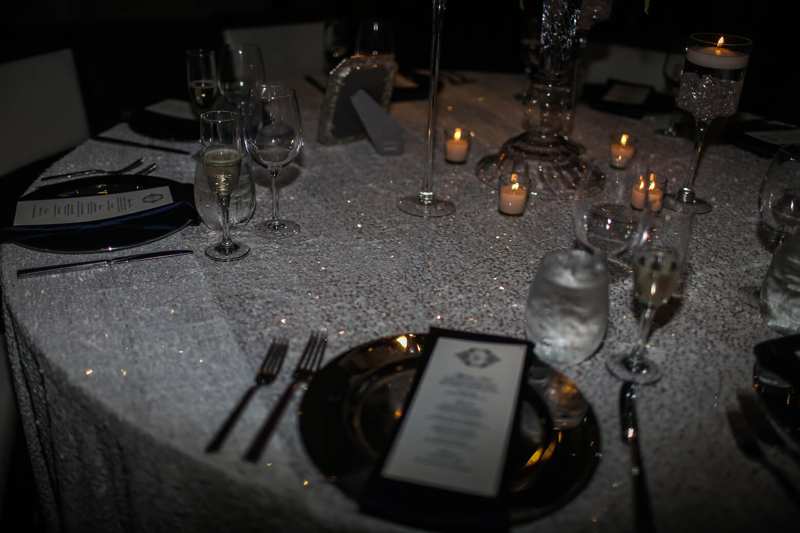 Candlelit Table Setting Harbor Club at Prime