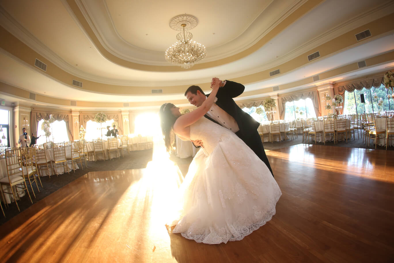 bride and groom oheka ballroom