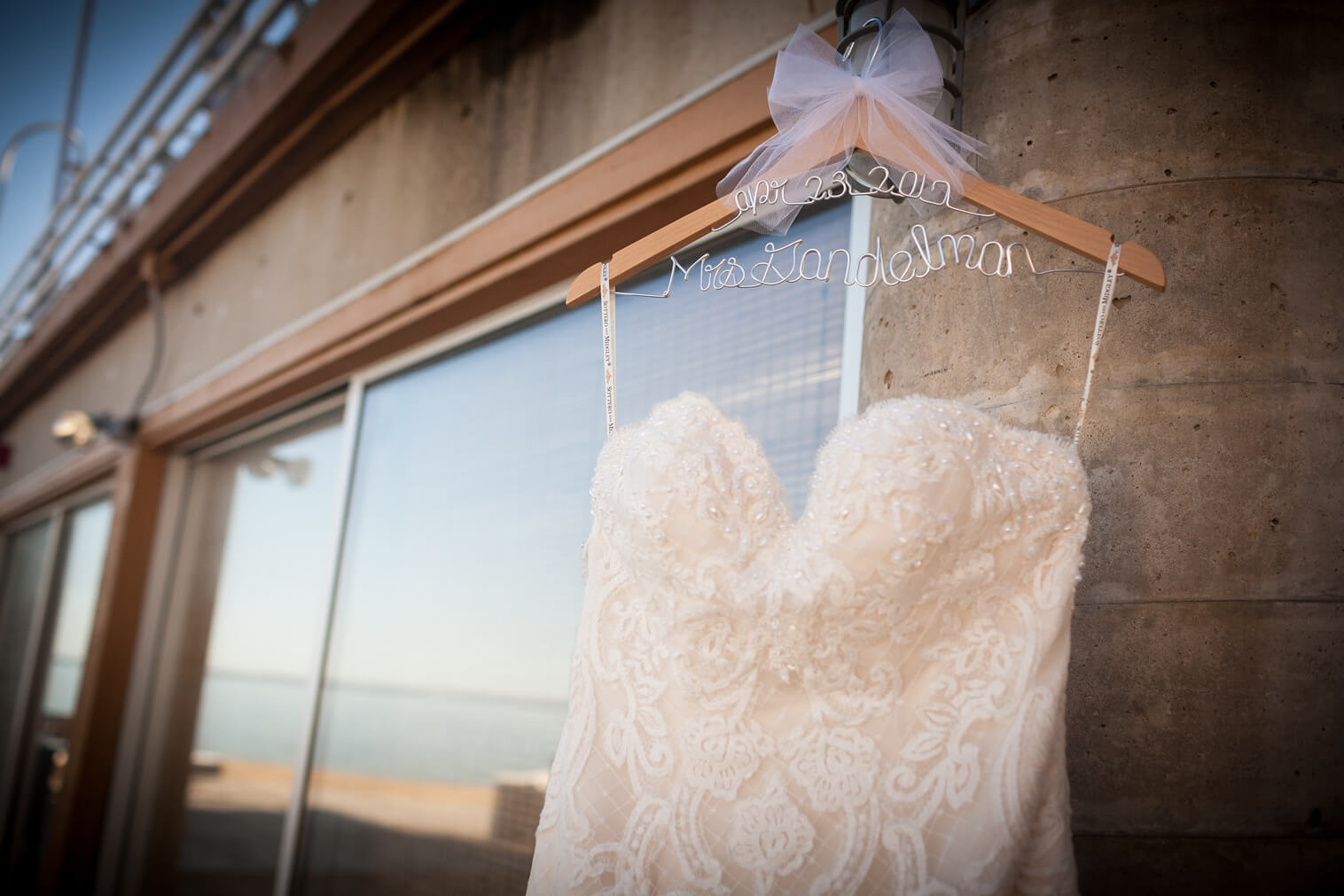 dress hanging on personalized hanger crescent beach club