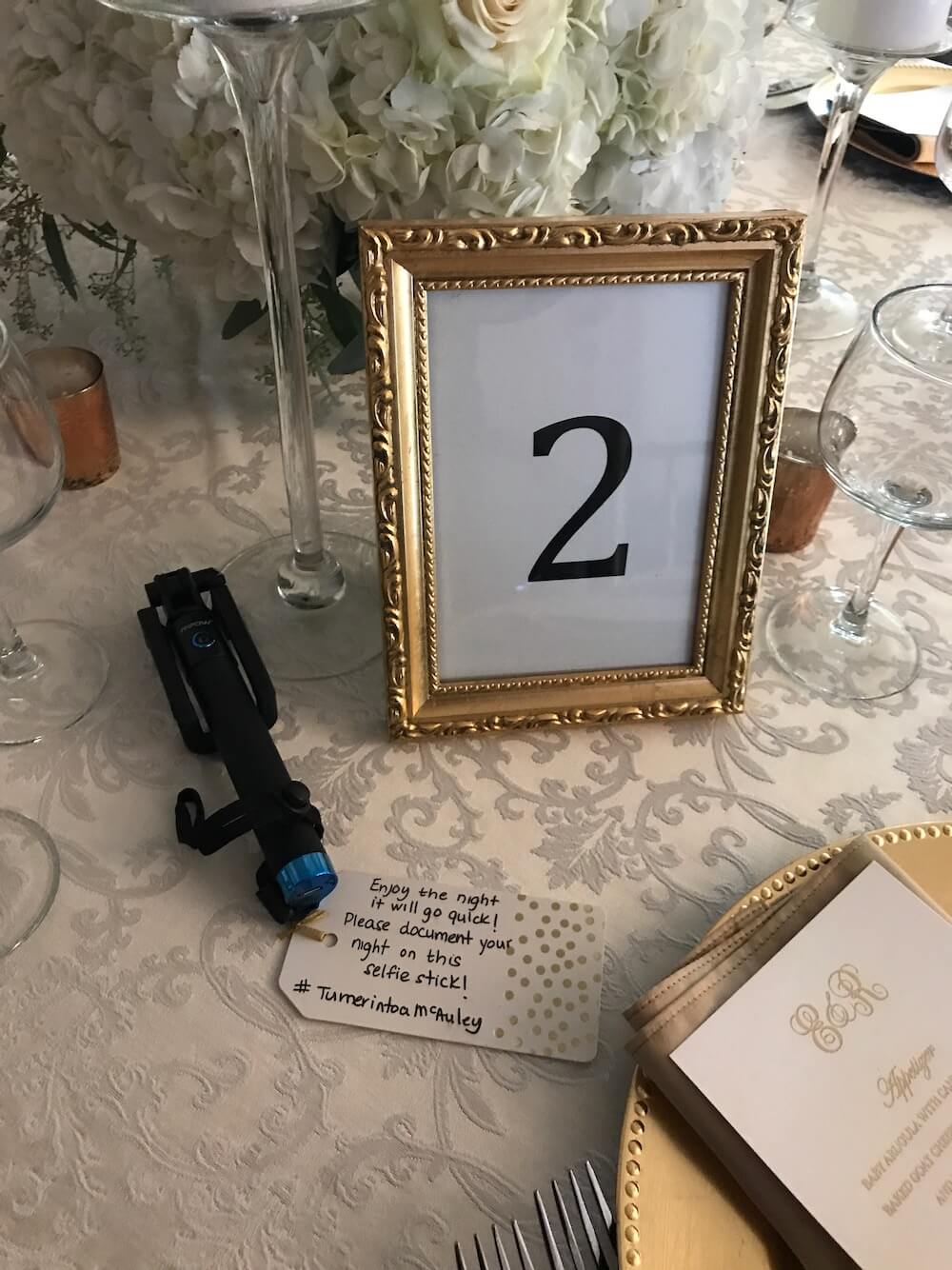 OHEKA CASTLE TABLE NUMBER MENU AND FAVOR